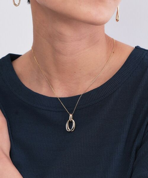 OPAQUE.CLIP / オペーク ドット クリップ ネックレス・ペンダント・チョーカー | メタルオーバルクロスデザインネックレス | 詳細4