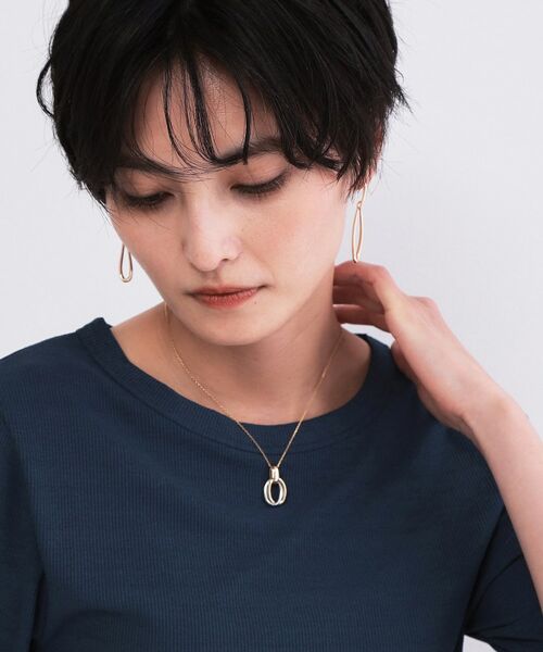 OPAQUE.CLIP / オペーク ドット クリップ ネックレス・ペンダント・チョーカー | メタルオーバルクロスデザインネックレス | 詳細5