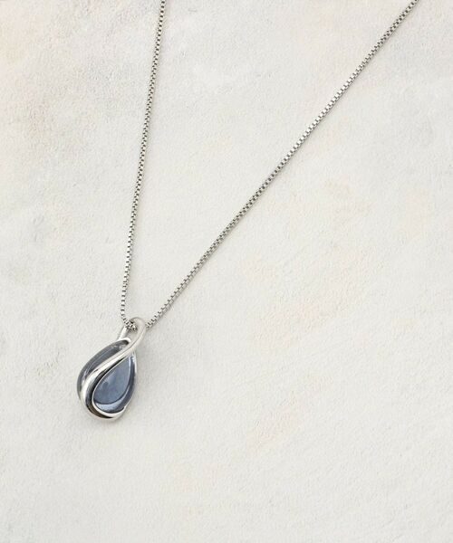 OPAQUE.CLIP / オペーク ドット クリップ ネックレス・ペンダント・チョーカー | 2WAYクリアカラードロップスライドネックレス（シルバー(006)）