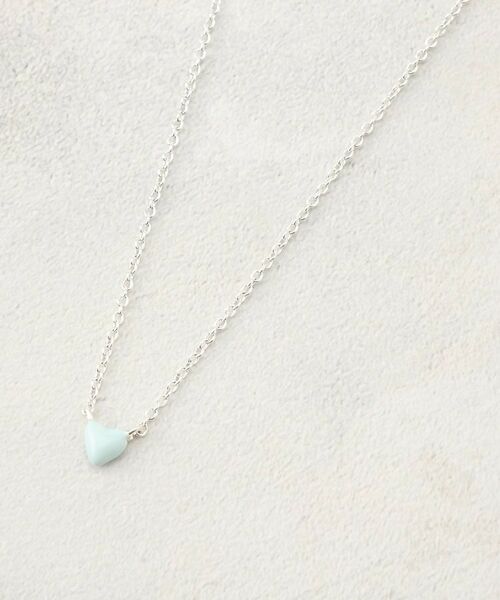 OPAQUE.CLIP / オペーク ドット クリップ ネックレス・ペンダント・チョーカー | ミニハートネックレス（ブルー(091)）