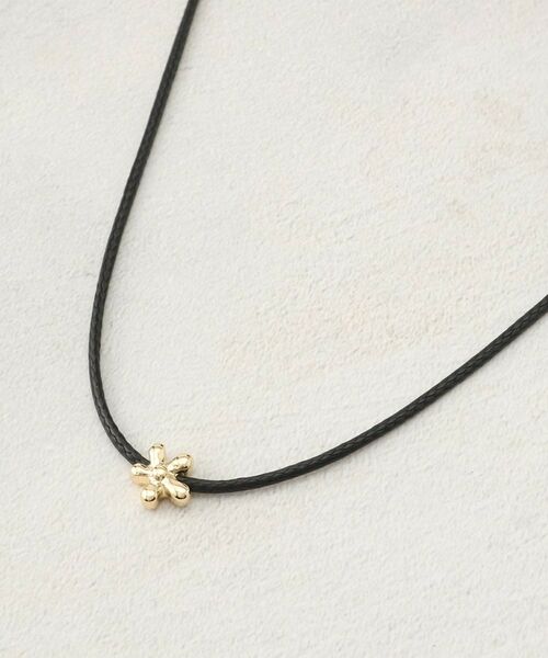 OPAQUE.CLIP / オペーク ドット クリップ ネックレス・ペンダント・チョーカー | 【長さ調整可】ミニフラワーコードネックレス（ブラック(019)）
