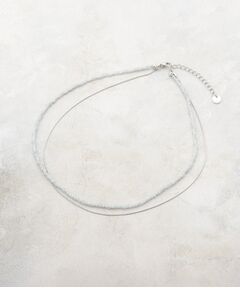 OPAQUE.CLIP / オペーク ドット クリップ ネックレス・ペンダント・チョーカー | カラービーズ×メタル2連ネックレス