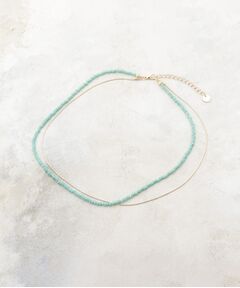 OPAQUE.CLIP / オペーク ドット クリップ ネックレス・ペンダント・チョーカー | カラービーズ×メタル2連ネックレス