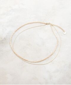 OPAQUE.CLIP / オペーク ドット クリップ ネックレス・ペンダント・チョーカー | カラービーズ×メタル2連ネックレス