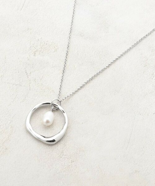 OPAQUE.CLIP / オペーク ドット クリップ ネックレス・ペンダント・チョーカー | パールサークルネックレス（シルバー(006)）