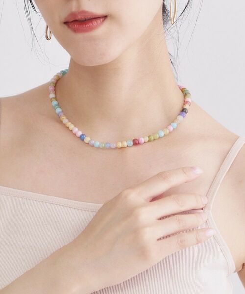 OPAQUE.CLIP / オペーク ドット クリップ ネックレス・ペンダント・チョーカー | マルチカラー天然石風ネックレス | 詳細4