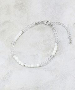 OPAQUE.CLIP / オペーク ドット クリップ ブレスレット・バングル | シェル調ビーズ×メタルブレスレット