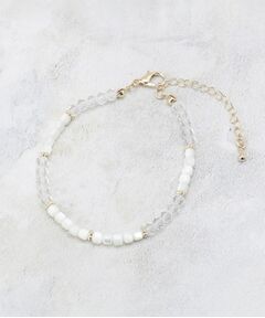 OPAQUE.CLIP / オペーク ドット クリップ ブレスレット・バングル | シェル調ビーズ×メタルブレスレット