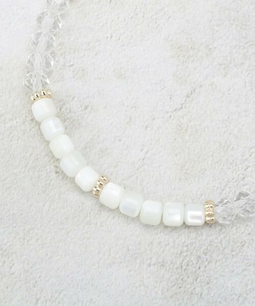 OPAQUE.CLIP / オペーク ドット クリップ ブレスレット・バングル | シェル調ビーズ×メタルブレスレット | 詳細2