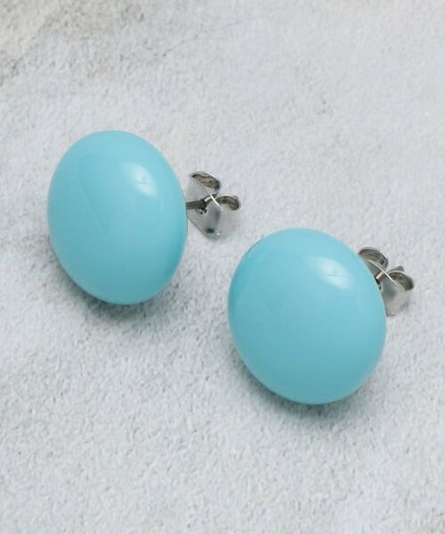 OPAQUE.CLIP / オペーク ドット クリップ ピアス・イヤリング | カラーラウンドピアス（ブルー(092)）