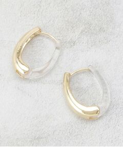 OPAQUE.CLIP / オペーク ドット クリップ ピアス・イヤリング | クリア×メタルコンビワンタッチピアス