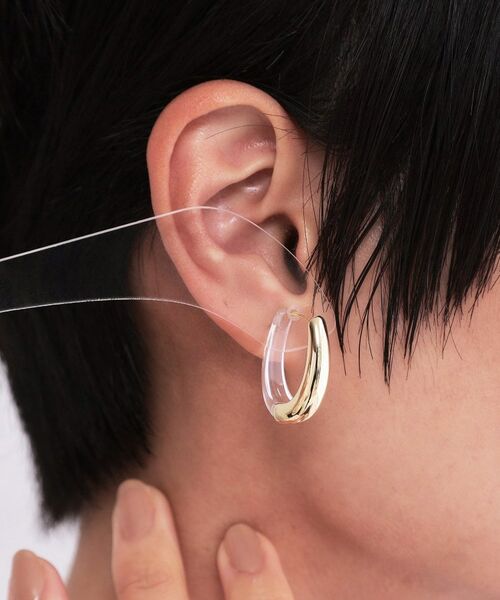 OPAQUE.CLIP / オペーク ドット クリップ ピアス・イヤリング | クリア×メタルコンビワンタッチピアス | 詳細4