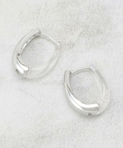 OPAQUE.CLIP / オペーク ドット クリップ ピアス・イヤリング | クリア×メタルコンビワンタッチピアス（シルバー(006)）