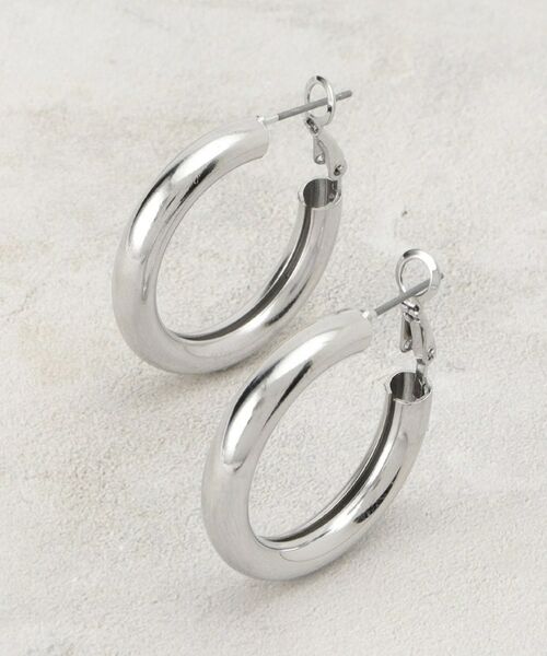 OPAQUE.CLIP / オペーク ドット クリップ ピアス・イヤリング | ワイドミドルフープピアス（シルバー(006)）