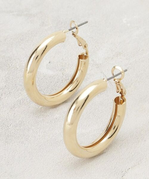 OPAQUE.CLIP / オペーク ドット クリップ ピアス・イヤリング | ワイドミドルフープピアス（ゴールド(007)）