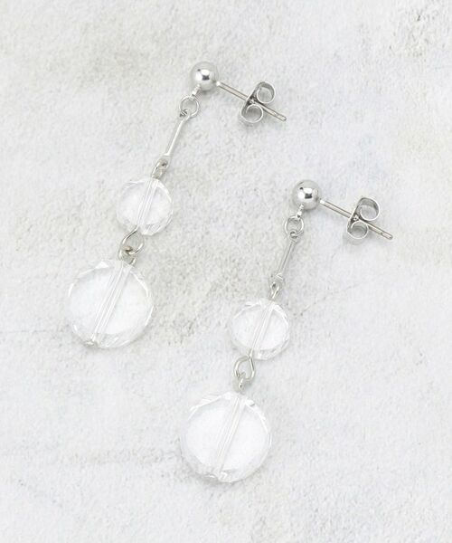 OPAQUE.CLIP / オペーク ドット クリップ ピアス・イヤリング | クリアスイングデザインピアス（シルバー(006)）