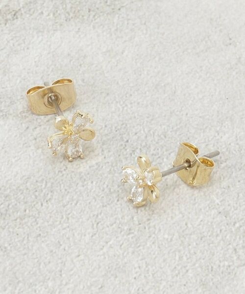 OPAQUE.CLIP / オペーク ドット クリップ ピアス・イヤリング | ビジュー×メタルフラワーミニピアス | 詳細1