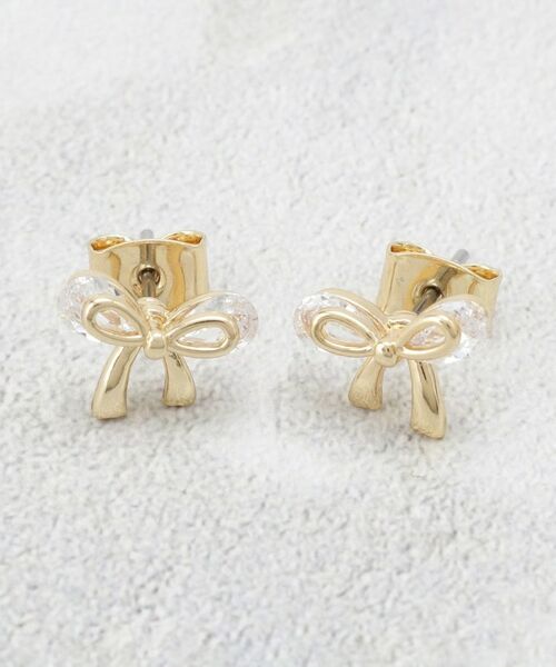 OPAQUE.CLIP / オペーク ドット クリップ ピアス・イヤリング | ビジュー×メタルリボンミニピアス | 詳細1