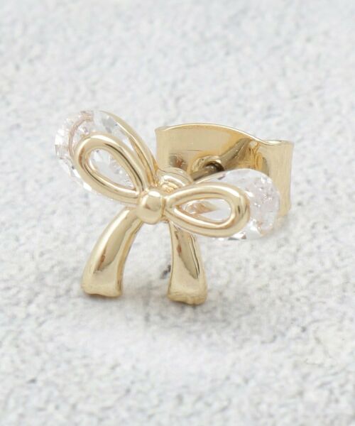 OPAQUE.CLIP / オペーク ドット クリップ ピアス・イヤリング | ビジュー×メタルリボンミニピアス | 詳細2