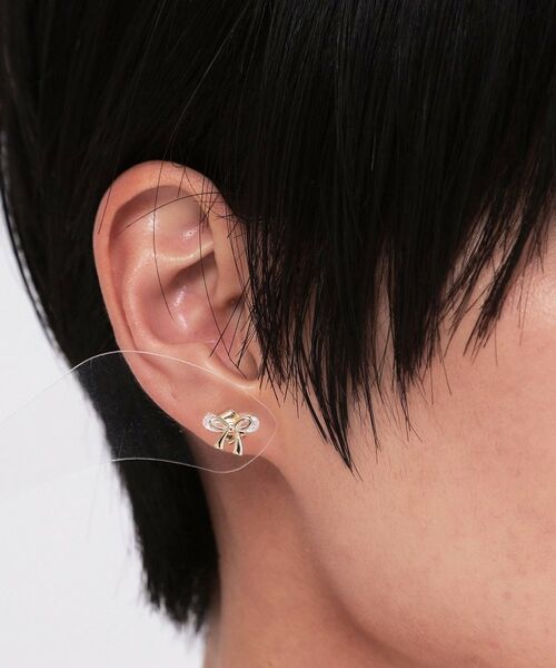 OPAQUE.CLIP / オペーク ドット クリップ ピアス・イヤリング | ビジュー×メタルリボンミニピアス | 詳細4