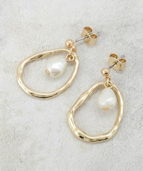 OPAQUE.CLIP / オペーク ドット クリップ ピアス・イヤリング | メタル×フェイクパールスイングデザインピアス（ゴールド(007)）