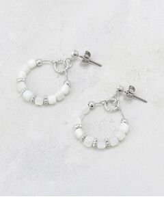 OPAQUE.CLIP / オペーク ドット クリップ ピアス・イヤリング | シェル調ビーズ×メタルフープピアス