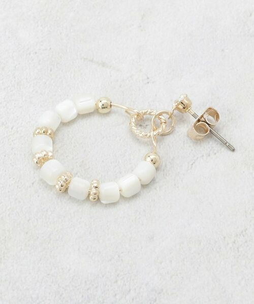 OPAQUE.CLIP / オペーク ドット クリップ ピアス・イヤリング | シェル調ビーズ×メタルフープピアス | 詳細2