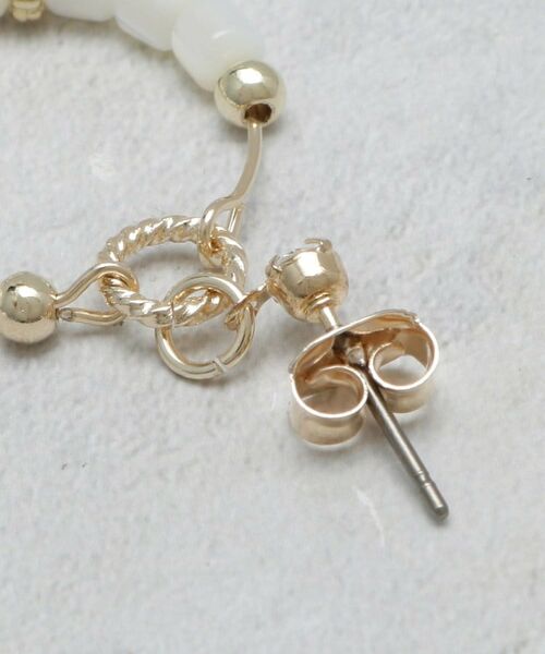 OPAQUE.CLIP / オペーク ドット クリップ ピアス・イヤリング | シェル調ビーズ×メタルフープピアス | 詳細4