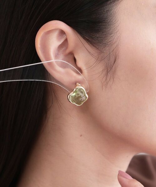 OPAQUE.CLIP / オペーク ドット クリップ ピアス・イヤリング | ニュアンスシェイプクリアカラーピアス | 詳細4