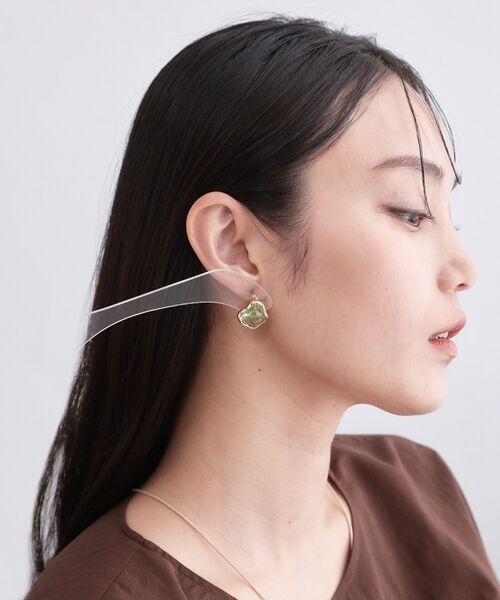 OPAQUE.CLIP / オペーク ドット クリップ ピアス・イヤリング | ニュアンスシェイプクリアカラーピアス | 詳細5