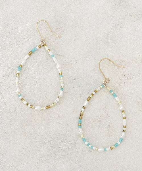 OPAQUE.CLIP / オペーク ドット クリップ ピアス・イヤリング | ドロップデザインマルチカラービーズピアス | 詳細1