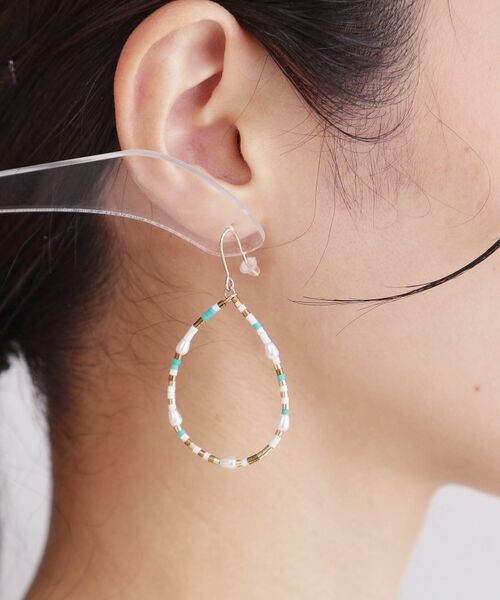 OPAQUE.CLIP / オペーク ドット クリップ ピアス・イヤリング | ドロップデザインマルチカラービーズピアス | 詳細4