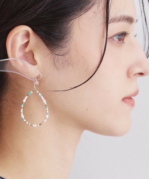 OPAQUE.CLIP / オペーク ドット クリップ ピアス・イヤリング | ドロップデザインマルチカラービーズピアス | 詳細5