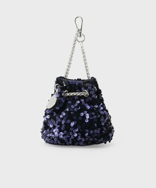 OPAQUE.CLIP / オペーク ドット クリップ キーホルダー・ストラップ | キラキラアソート巾着ミニショルダー（ネイビー(094)）