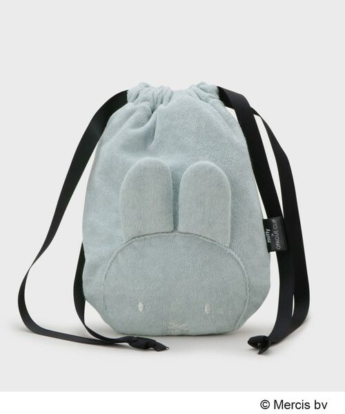 OPAQUE.CLIP / オペーク ドット クリップ ポーチ | ◆【miffy】パイル巾着ポーチ（サックスブルー(090)）