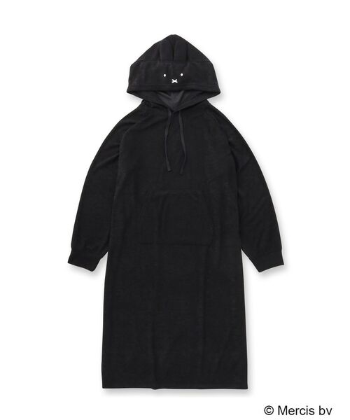 OPAQUE.CLIP / オペーク ドット クリップ ルームウェア | ◆【miffy】パイルルームワンピース（ブラック(019)）