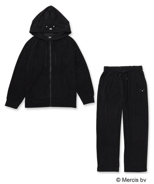 OPAQUE.CLIP / オペーク ドット クリップ ルームウェア | ◆【miffy】パイルルームセットアップ（ブラック(019)）