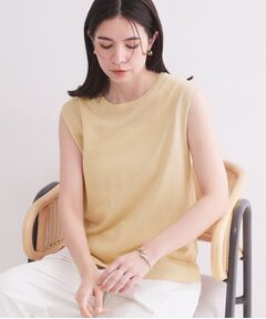 OPAQUE.CLIP / オペーク ドット クリップ ニット・セーター | ラメフレンチスリーブニット【洗濯機OK／抗ピル】