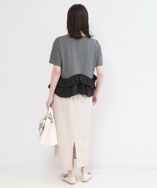 OPAQUE.CLIP / オペーク ドット クリップ Tシャツ | 裾フリルドッキングTシャツ【洗濯機OK】 | 詳細11