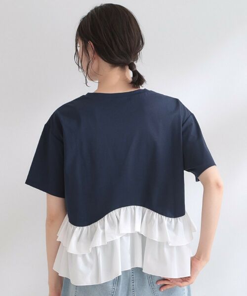 OPAQUE.CLIP / オペーク ドット クリップ Tシャツ | 裾フリルドッキングTシャツ【洗濯機OK】 | 詳細19