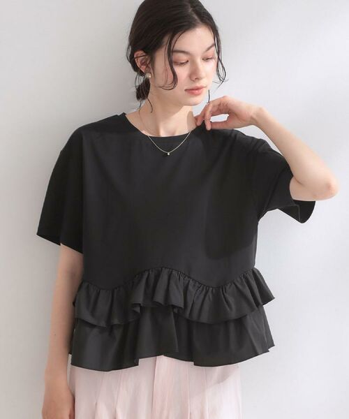 OPAQUE.CLIP / オペーク ドット クリップ Tシャツ | 裾フリルドッキングTシャツ【洗濯機OK】 | 詳細26