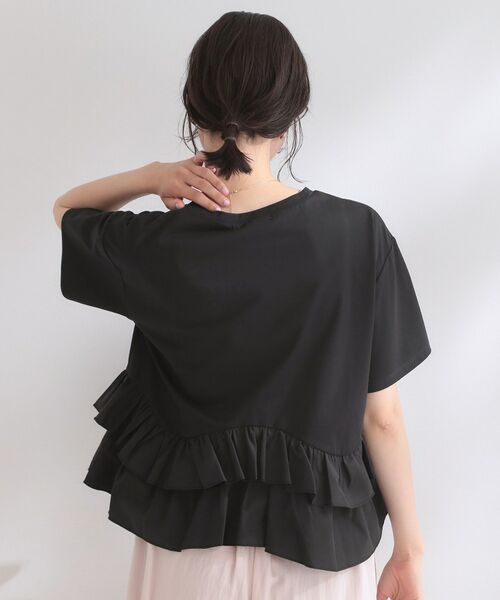 OPAQUE.CLIP / オペーク ドット クリップ Tシャツ | 裾フリルドッキングTシャツ【洗濯機OK】 | 詳細5