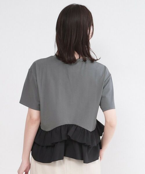 OPAQUE.CLIP / オペーク ドット クリップ Tシャツ | 裾フリルドッキングTシャツ【洗濯機OK】 | 詳細9