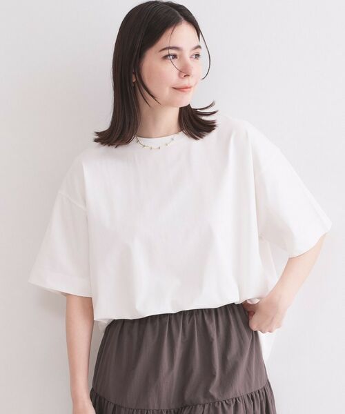 OPAQUE.CLIP / オペーク ドット クリップ Tシャツ | リラクシーカットソー【洗濯機OK】（ホワイト(001)）