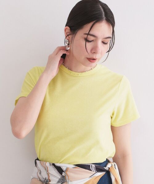 OPAQUE.CLIP / オペーク ドット クリップ カットソー | ベーシックパイルTシャツ【洗濯機OK】（ライトイエロー(030)）