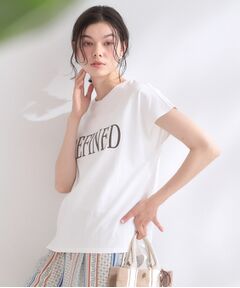 OPAQUE.CLIP / オペーク ドット クリップ カットソー | ロゴフレンチスリーブカットソー【洗濯機OK】