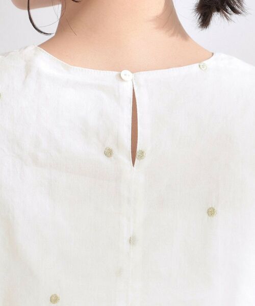OPAQUE.CLIP / オペーク ドット クリップ シャツ・ブラウス | 《made in INDIA》ラメドット刺繍ペプラムブラウス【洗える】 | 詳細13