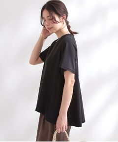 OPAQUE.CLIP / オペーク ドット クリップ カットソー | 【UVケア／接触冷感】スーパーアイス 袖チュールドッキングペプラムカットソー【洗濯機OK】