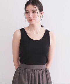 OPAQUE.CLIP / オペーク ドット クリップ キャミソール・チューブトップ | オーガニックコットン混 ベーシックリブタンクトップ【洗濯機OK】