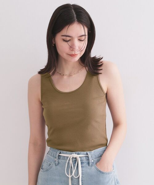 OPAQUE.CLIP / オペーク ドット クリップ キャミソール・チューブトップ | オーガニックコットン混 ベーシックリブタンクトップ【洗濯機OK】 | 詳細9